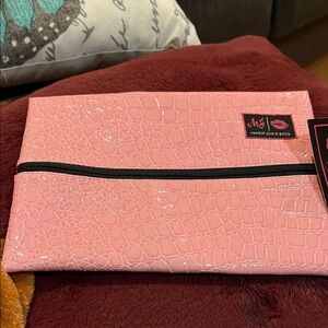 MS Makeup Junkie Bags Pink Cosmetic Bag